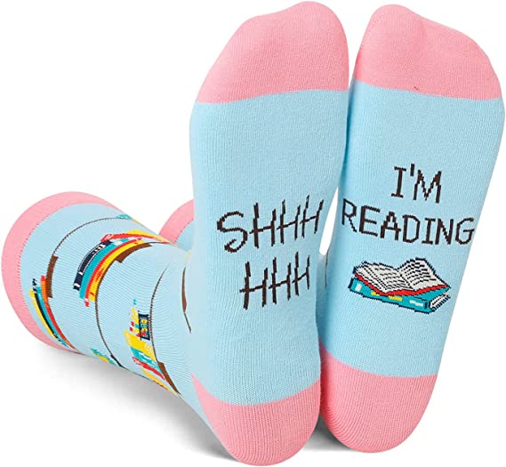 'Shh I'm Reading' Socks